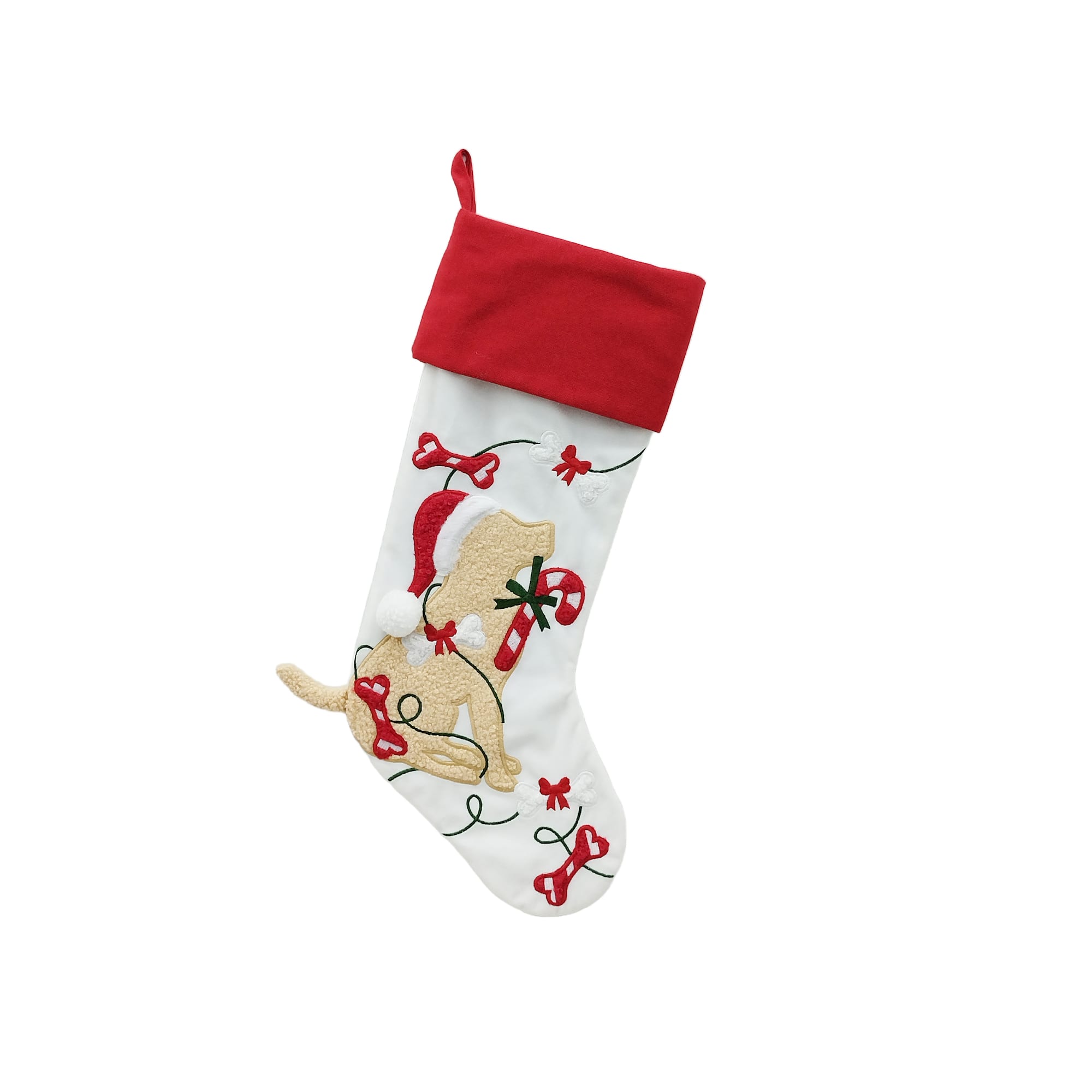 20" Dog with Candy Cane Stocking by Ashland®